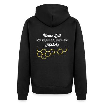 Imkerin Bienen Honigbiene Imkerei Bienenzucht - Unisex Premium Bio Zip Hoodie - Schwarz - Hinten - Nico (187cm)