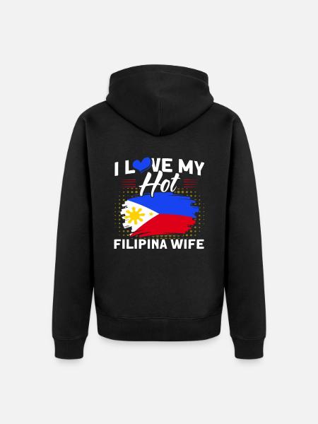 Philippines Drapeau philippin - Veste à capuche bio Premium Unisexe - noir