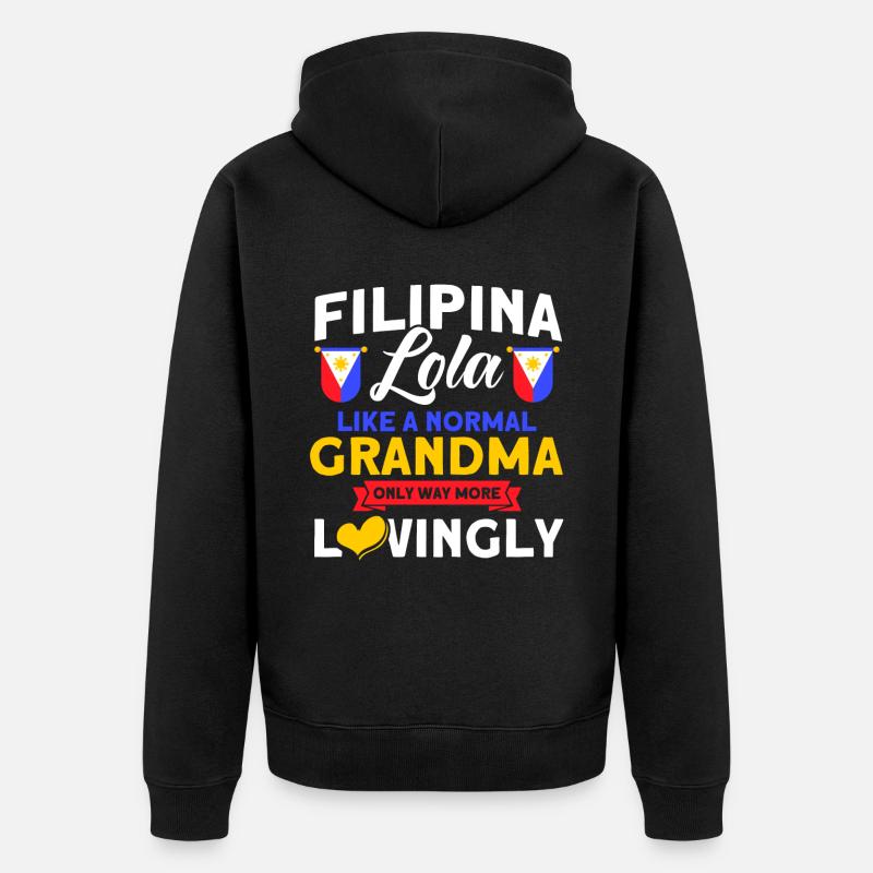 Philippines Drapeau philippin - Veste à capuche bio Premium Unisexe - noir