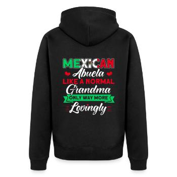 Mexiko Mexikanische Wurzeln Geschenk - Unisex Premium Bio Zip Hoodie - Schwarz - Hinten - Nico (187cm)