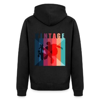 Skateboarder Vintage Skateboard Trick - Veste à capuche bio Premium Unisexe - noir - Dos - Nico (187cm)