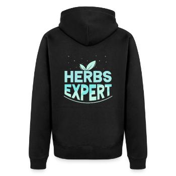 Herb Expert Herb Herb Garden - Veste à capuche bio Premium Unisexe - noir - Dos - Nico (187cm)