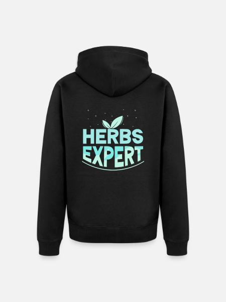 Herb Expert Herb Herb Garden - Unisex Premium Organic Zip Hoodie - black