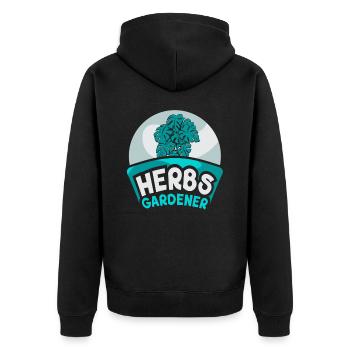 Herb Gardener Herb Herb Garden Herbalisme - Veste à capuche bio Premium Unisexe - noir - Dos - Nico (187cm)