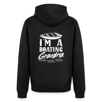 I am a boating grandma ship boating - Unisex Premium Organic Zip Hoodie - black - Back - Nico (187cm)