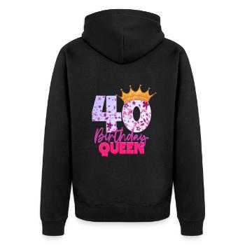 Il y a 40 ans, j’étais le 40 le plus rapide. - Veste à capuche bio Premium Unisexe - noir - Dos - Nico (187cm)