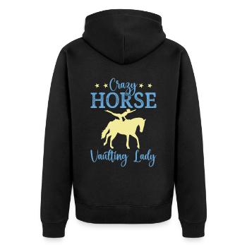 Crazy Horse Vaulting Lady Équitation - Veste à capuche bio Premium Unisexe - noir - Dos - Nico (187cm)