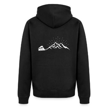 Steam Train Driver Trainspotting - Unisex Premium Organic Zip Hoodie - black - Back - Nico (187cm)