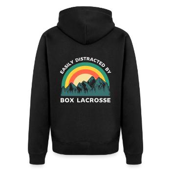 Facilement distrait par Box Lacrosse - Veste à capuche bio Premium Unisexe - noir - Dos - Nico (187cm)