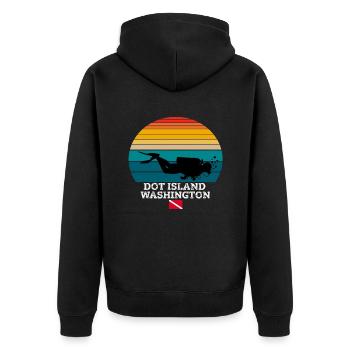 Dot Island Us Island Plongée sous-marine - Veste à capuche bio Premium Unisexe - noir - Dos - Nico (187cm)