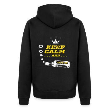 E-Cigarette E-Shisha Vapor Liquid - Unisex Premium Organic Zip Hoodie - black - Back - Nico (187cm)