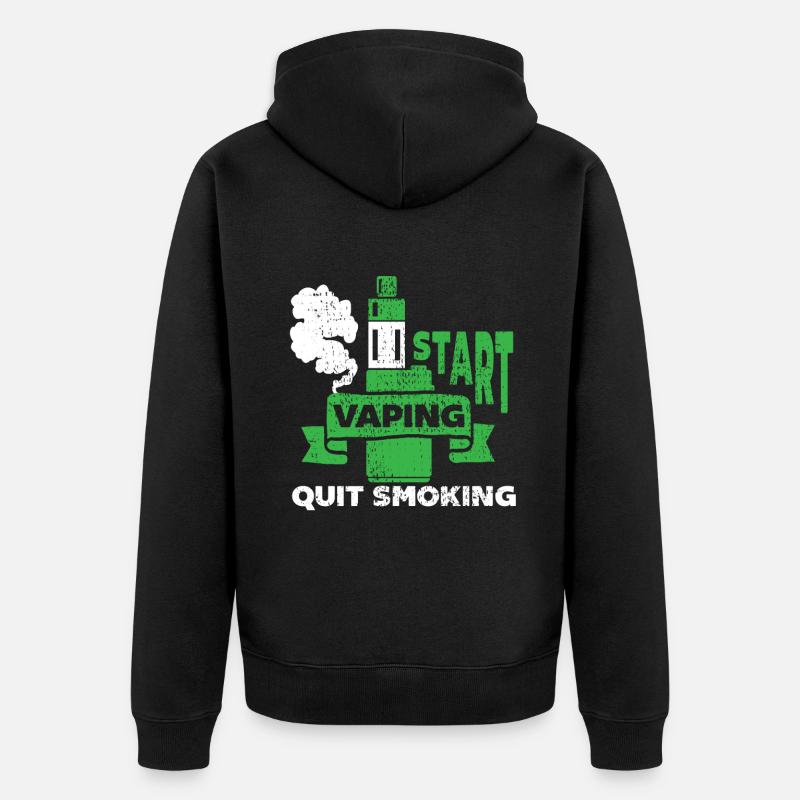 E-Cigarette E-Shisha Vapor Liquide - Veste à capuche bio Premium Unisexe - noir