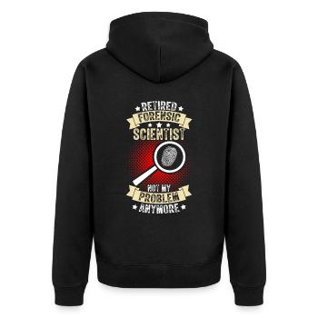 Enquêteur judiciaire à la retraite - Veste à capuche bio Premium Unisexe - noir - Dos - Nico (187cm)