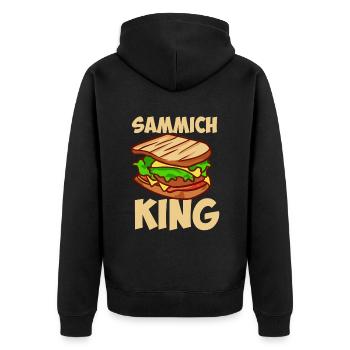 Sammich King Sandwich - Veste à capuche bio Premium Unisexe - noir - Dos - Nico (187cm)
