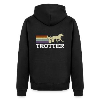 Traber - Cheval de course de chevaux - Veste à capuche bio Premium Unisexe - noir - Dos - Nico (187cm)