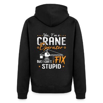 Grutier Ouvrier de la construction Profession Grutier Cadeau - Veste à capuche bio Premium Unisexe - noir - Dos - Nico (187cm)