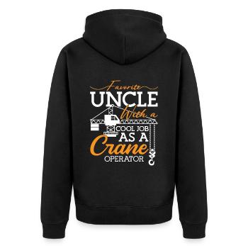 Grutier Ouvrier de la construction Grutier Cadeau de travail - Veste à capuche bio Premium Unisexe - noir - Dos - Nico (187cm)