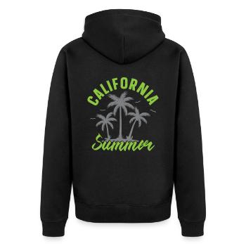 Californie Été États-Unis État d’Amérique Californie - Veste à capuche bio Premium Unisexe - noir - Dos - Nico (187cm)