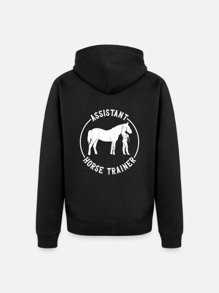 Assistant Horse Trainer - Équitation - Veste à capuche bio Premium Unisexe - noir