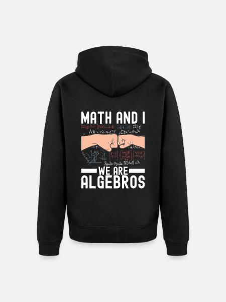Math Teacher Mathematics - Unisex Premium Organic Zip Hoodie - black