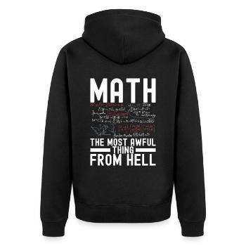 Professeur de mathématiques Mathématiques - Veste à capuche bio Premium Unisexe - noir - Dos - Nico (187cm)