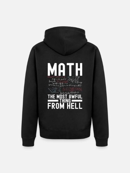 Math Teacher Mathematics - Unisex Premium Organic Zip Hoodie - black