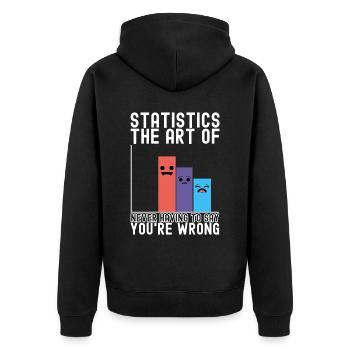 Professeur de mathématiques Mathématiques - Veste à capuche bio Premium Unisexe - noir - Dos - Nico (187cm)