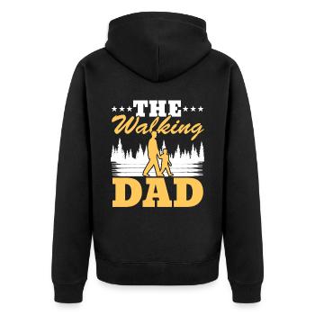 The Walking Dad Walker Cardio Exercise Fathers Day - Unisex Premium Organic Zip Hoodie - black - Back - Nico (187cm)