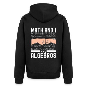 Professeur de mathématiques Mathématiques - Veste à capuche bio Premium Unisexe - noir - Dos - Nico (187cm)