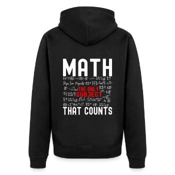 Professeur de mathématiques Mathématiques - Veste à capuche bio Premium Unisexe - noir - Dos - Nico (187cm)