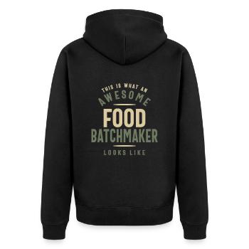Drôle génial Food Batchmaker Job Occupation - Veste à capuche bio Premium Unisexe - noir - Dos - Nico (187cm)
