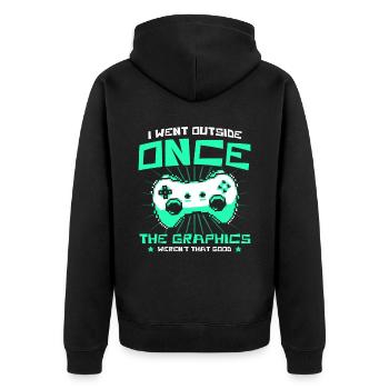 Jeu de hasard Retro Gamer Jeux vidéo Cadeau - Veste à capuche bio Premium Unisexe - noir - Dos - Nico (187cm)