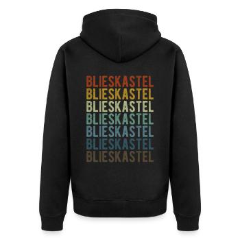 Blieskastel City Rétro Vintage - Veste à capuche bio Premium Unisexe - noir - Dos - Nico (187cm)