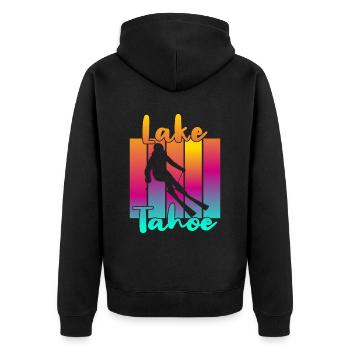 Lac Tahoe - Veste à capuche bio Premium Unisexe - noir - Dos - Nico (187cm)