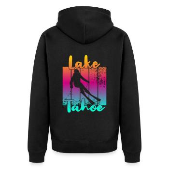 Lac Tahoe - Veste à capuche bio Premium Unisexe - noir - Dos - Nico (187cm)