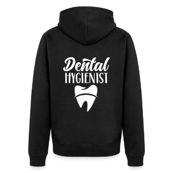 Hygiénistes dentaires Hygiène dentaire Équipe dentaire - Veste à capuche bio Premium Unisexe - noir - Dos - Nico (187cm)
