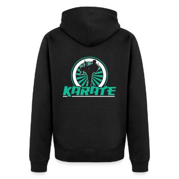 Karaté Arts Martiaux Combattant Arts Martiaux Dictons - Veste à capuche bio Premium Unisexe - noir - Dos - Nico (187cm)