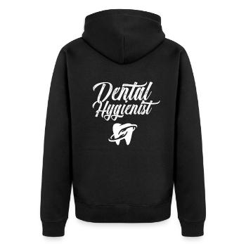 Hygiénistes dentaires Équipe d’hygiène dentaire Dentiste - Veste à capuche bio Premium Unisexe - noir - Dos - Nico (187cm)