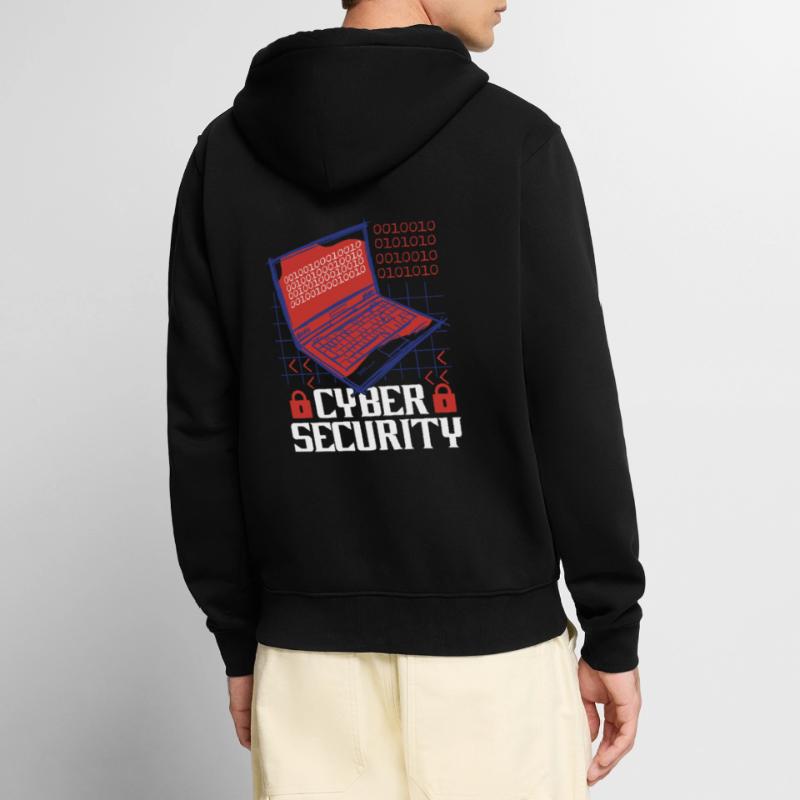 Cyber Security Hack IT Security Cybersecurity Unisex Premium Organic Zip Hoodie