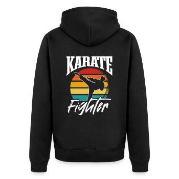 Karaté Fighter Arts martiaux Karaté Arts martiaux - Veste à capuche bio Premium Unisexe - noir - Dos - Nico (187cm)