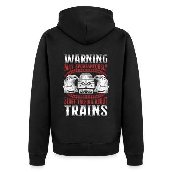 Conducteur de train diesel de marchandises - Veste à capuche bio Premium Unisexe - noir - Dos - Nico (187cm)