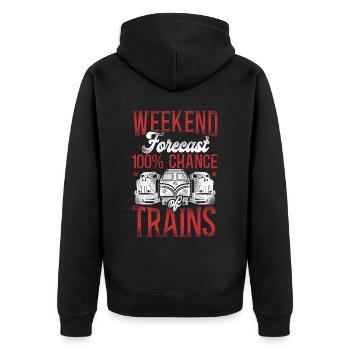 Conducteur de train diesel de marchandises - Veste à capuche bio Premium Unisexe - noir - Dos - Nico (187cm)