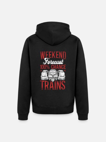 Freight Diesel Train Driver - Unisex Premium Organic Zip Hoodie - black