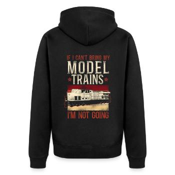 Conducteur de train diesel de marchandises - Veste à capuche bio Premium Unisexe - noir - Dos - Nico (187cm)