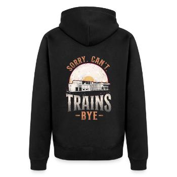 Conducteur de train diesel de marchandises - Veste à capuche bio Premium Unisexe - noir - Dos - Nico (187cm)
