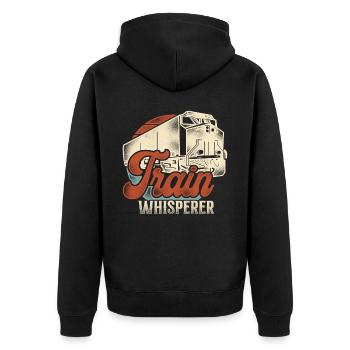 Conducteur de train diesel de marchandises - Veste à capuche bio Premium Unisexe - noir - Dos - Nico (187cm)