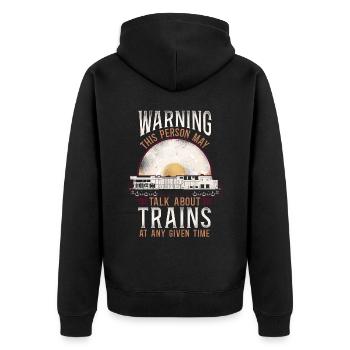 Conducteur de train diesel de marchandises - Veste à capuche bio Premium Unisexe - noir - Dos - Nico (187cm)