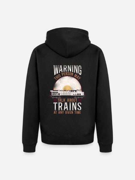 Freight Diesel Train Driver - Unisex Premium Organic Zip Hoodie - black