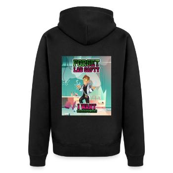 Oubliez Lab Safty Superpowers Chimiste - Veste à capuche bio Premium Unisexe - noir - Dos - Nico (187cm)
