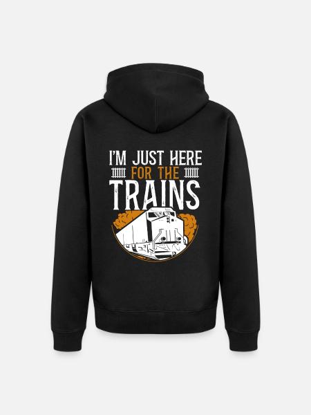 Freight Diesel Train Driver - Unisex Premium Organic Zip Hoodie - black